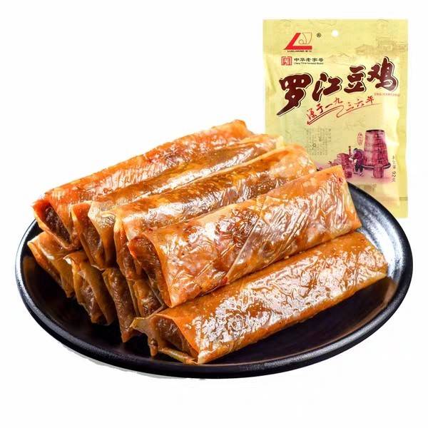 乐明 四川德阳罗江特产豆鸡 豆鸡 206g*1袋休闲零食