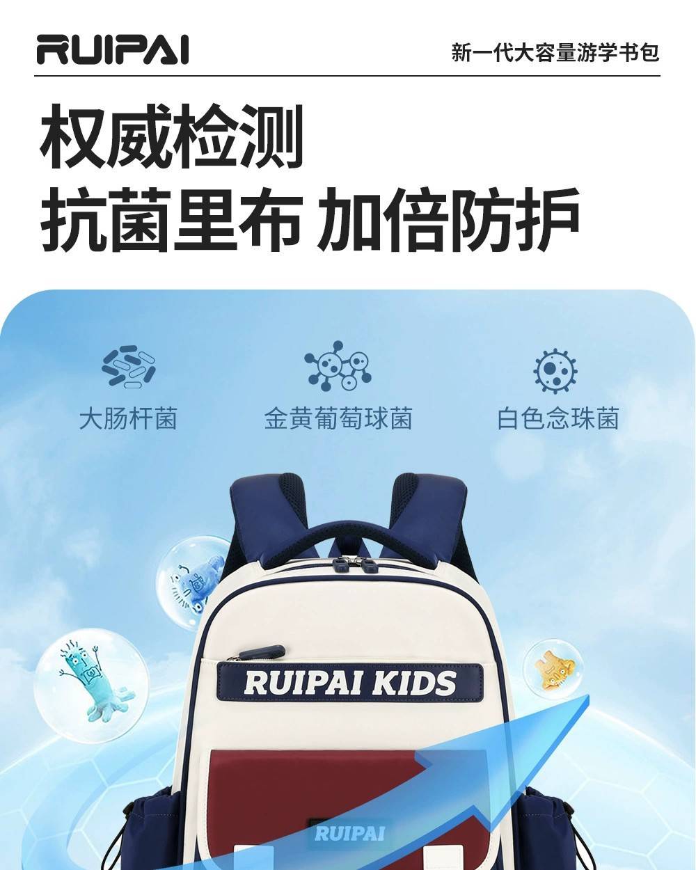 RUIPAI书包小学生新一代护脊减负儿童背包双肩书包