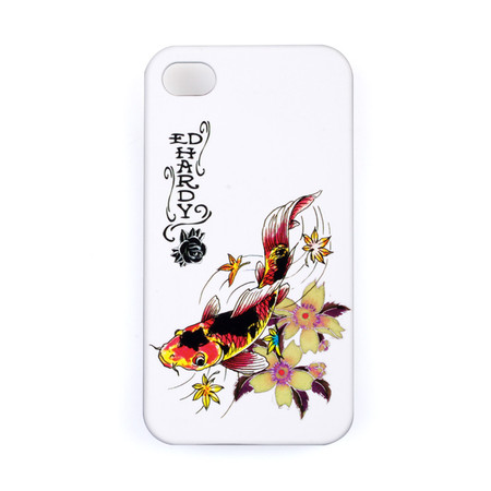 Ed Hardy Icing IPHONE4 ，鲤魚白底彩绘背壳EH-1008