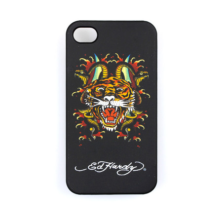 Ed Hardy Icing IPHONE4 ，老虎蛇黑底彩绘背壳EH-1029