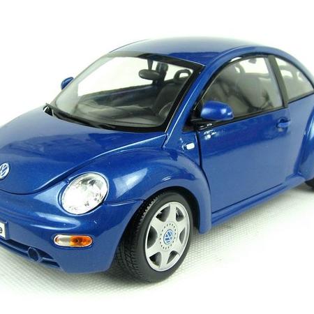 美驰图1:18 大众 新甲壳虫 Volkswagen New Beetle 31875金属仿真模型 蓝色