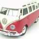 美驰图1:25 大众 面包车 volkswagen van samba 31956 金属仿真模型  红色