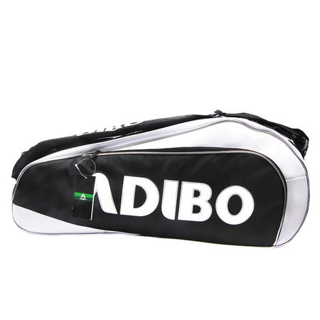 艾迪宝 ADIBO  拍包 正品 B 820-01 黑 6支装 独立鞋袋 双肩背包 羽毛球包 AEA-1001A820-01图片