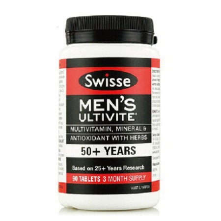 Swisse Mens 50+ Ultivite 50岁以上男士复合维生素 90粒 X 2图片