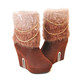 JUYI/巨一 2012秋冬新款欧美名媛绒毛圆头坡跟中筒靴 女式靴 101251026 黑色和棕色