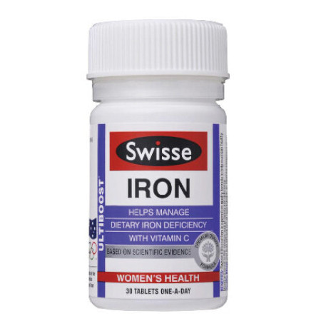 Swisse Iron 补铁片 30粒 X 3图片