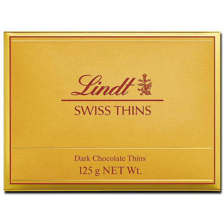 Lindt/瑞士莲经典薄片黑巧克力125g