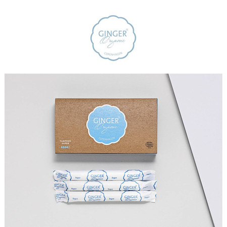 GingerOrganic Copenhagen 有机导管式卫生棉条 3个月用量 超级型 30支装