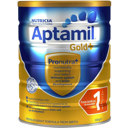 Aptamil Gold+1 爱他美金装加强版 婴儿奶粉 1段(0-6个月) 整箱六罐