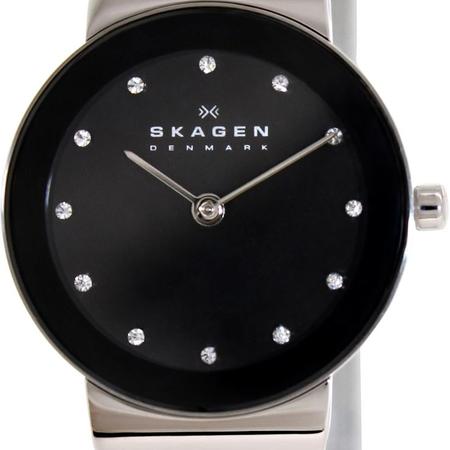 Skagen 银色不锈钢石英女表图片