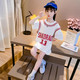 maikeshan小贵族中大童夏季童装 女童短袖T恤篮球服上衣