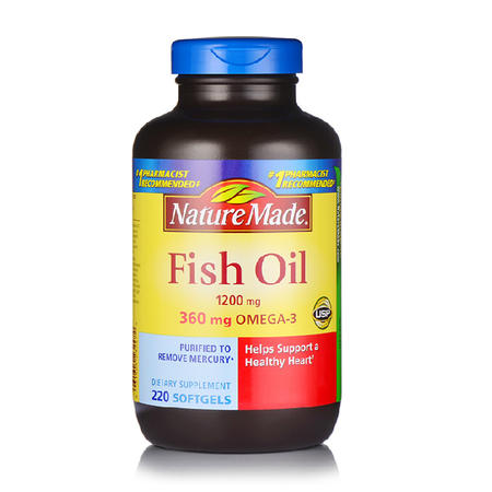 【海外购】【包邮包税】美国Nature Made fish oil深海鱼油软胶囊中老年220粒图片