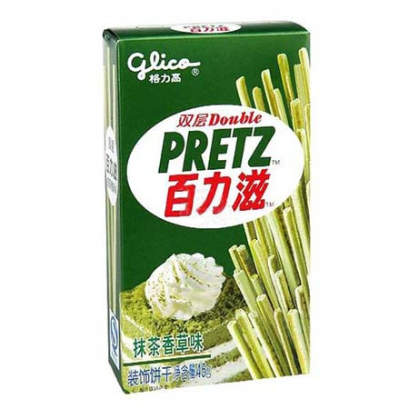 格力高百力滋抹茶香草味双层休闲饼干45G*2图片