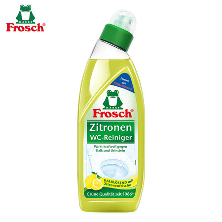 Frosch 进口福纳丝柠檬便器清洁剂洁厕灵马桶卫生间洗厕所去污清洁剂 750ml
