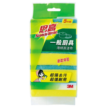 3M 思高一般厨具海绵百洁布超值5片装 XF003863784图片