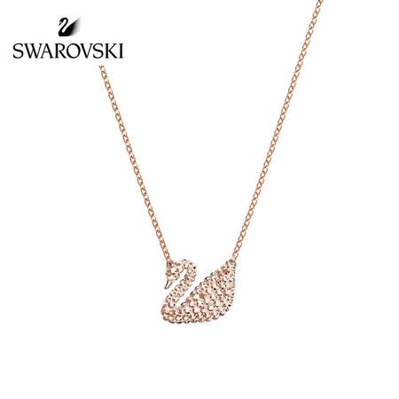 施华洛世奇（Swarovski）新款玫瑰金大号天鹅项链 5368988