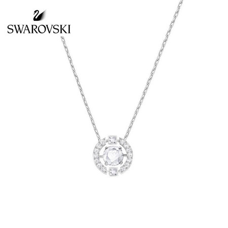 施华洛世奇（Swarovski）跳动的心仿水晶项链 镀白金色 5286137图片