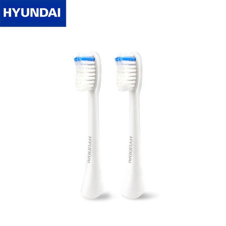 现代（HYUNDAI）X200声波电动牙刷头成人自动家用清洁替换头原装两支装 白色图片