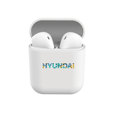 现代/HYUNDAI 现代蓝牙耳机 无线游戏半入耳式tws i12白