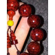 小叶紫檀印度老料佛珠工艺品手串满水波鸡血红金星手链