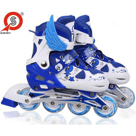 高档 透气 铝架 儿童直排溜冰鞋 轮滑鞋 可调旱冰鞋