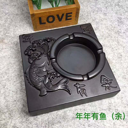 实木黑檀精品烟灰缸烟具工艺品摆件