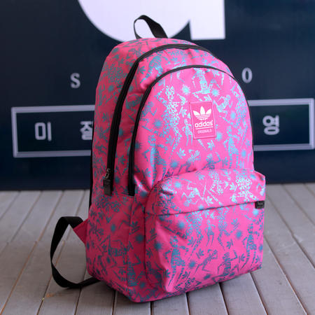 （邮储特卖）Adidas阿迪达斯书包中学生背包三叶草男女双肩包涂鸦电脑包旅行书包图片