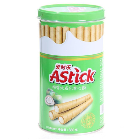 【邮上海】爱时乐（Astick） 爱时乐椰香威化330g*3