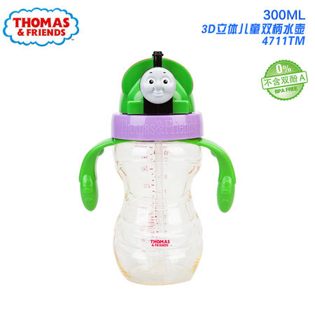 Thomas托马斯儿童双柄水杯3D卡通吸管杯立体时尚水壶图片