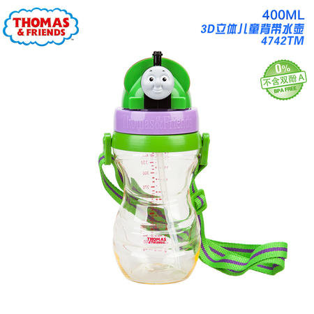 Thomas托马斯儿童背带水杯3D卡通吸管杯立体时尚水壶