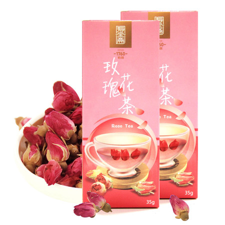 寿全斋 玫瑰茶袋装粉红玫瑰茶 玫瑰干花花草茶35g