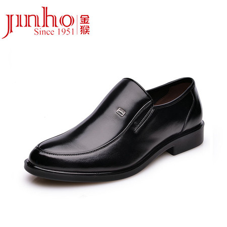 金猴 Jinho新款简约舒适牛皮 商务正装风范真皮 大气耐磨男士皮鞋Q20005A图片