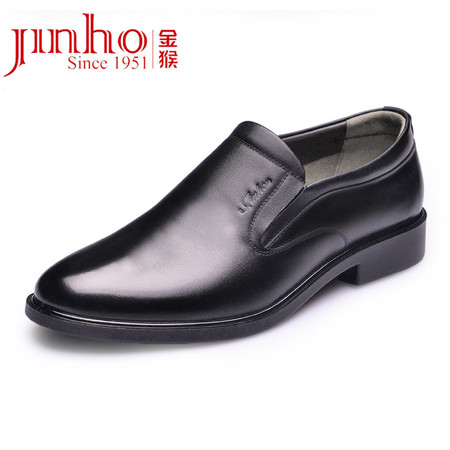 金猴 Jinho新款简约舒适大气 商务正装 牛皮耐磨男士皮鞋单鞋Q20008A