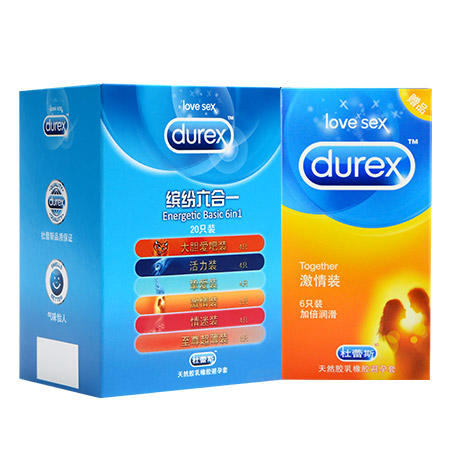 杜蕾斯Durex 避孕套 缤纷六合一20只装+激 情6只装图片