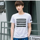 韩版男装 夏装新款圆领男士T恤男装纯棉印花短袖T恤