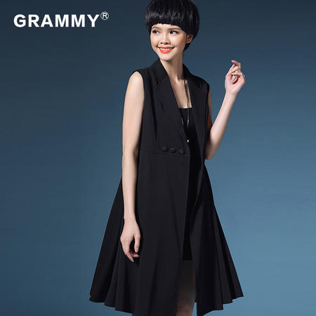 格莱美2016春装女装无袖开衫韩版显瘦背心外套G19022