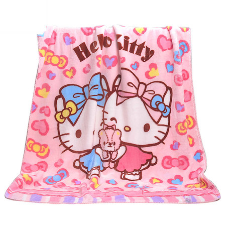 凯蒂猫/HELLOKITTY 儿童卡通粉色双层云毯 110*140CM图片