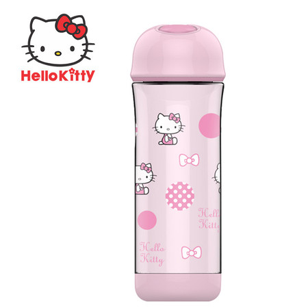 凯蒂猫/HELLOKITTY 塑料水杯女便携儿童水壶夏天用防摔可爱随手杯子