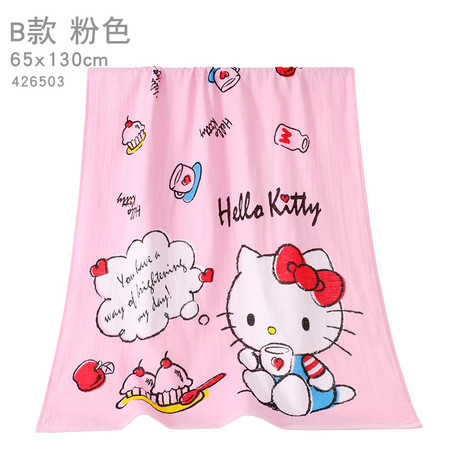 凯蒂猫/HELLOKITTY 纯棉卡通印花浴巾图片