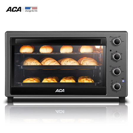 ACA 北美电器 电烤箱 家用商用多功能烘焙60L大容量精准控温烤箱 M60A图片