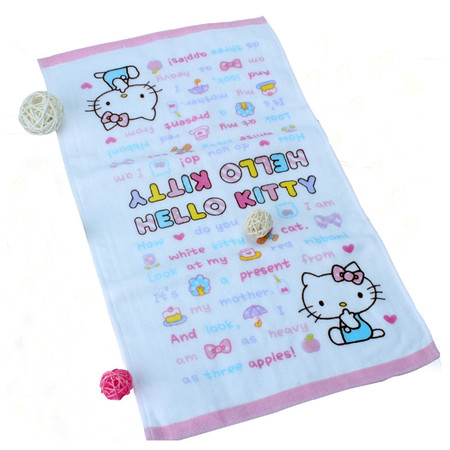 凯蒂猫/HELLOKITTY 纯棉印花儿童卡通童巾图片