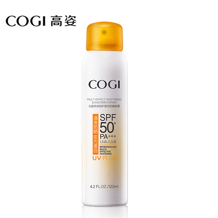 高姿（COGI）多效倍护美白防晒喷雾 SPF50+PA+++美白防晒双认证 120ml图片