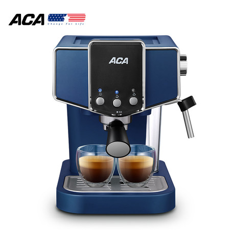 ACA 北美电器 咖啡机 意式半自动家用预热商用办公室15bar电磁泵蒸汽打奶泡AC-EJ12C图片