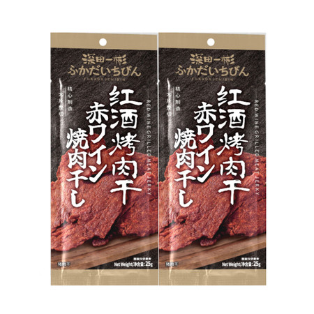 深田一彬 猪肉脯红酒烤肉干 25g*2袋=50g