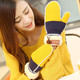 韩版可爱学生全指连指加厚加绒保暖手套毛线手套拼色B1604