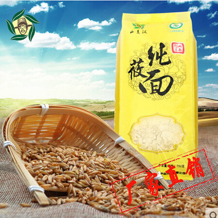 山老汉纯莜面纯燕麦面山西特产五谷面粉杂粮燕麦面750g