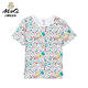 M&Q大眼蛙童装 男童新韩版夏装圆领针织衫中大童儿童时尚短袖T恤