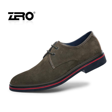 Zero零度新款英伦商务正装鞋头层反绒皮高端男潮鞋男士单鞋 63951图片