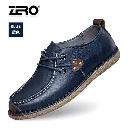 Zero零度商务休闲鞋夏季新品真皮时尚商务休闲皮鞋男士鞋子