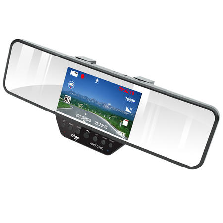 爱国者(AIGO) 新款多功能行车记录仪 高清摄像广角夜视镜 AHD-C700